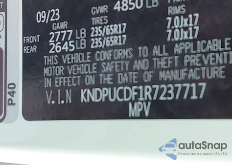 2024 Kia Sportage Lx из США, поврежденный, VIN KNDPUCDF1R7237717